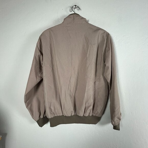 Vintage Tehama Nancy Haley Womens 1/4 Zip Pullover Windbreaker Jacket Medium Tan - Picture 2 of 10